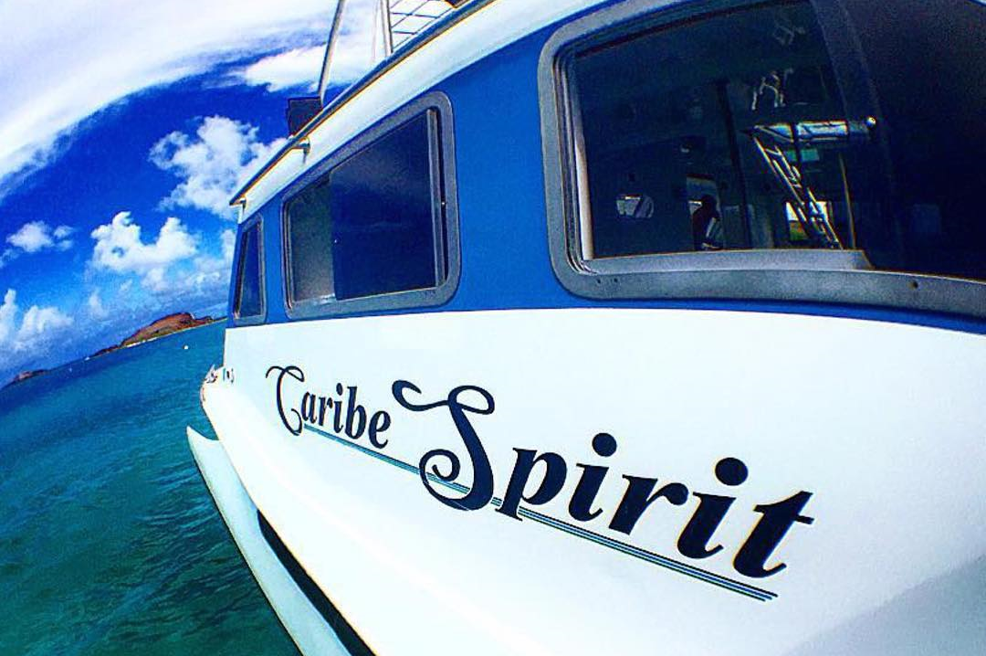 Snorkeling stop in the Spanish Virgin Islands, luxury yacht charter Puerto Rico